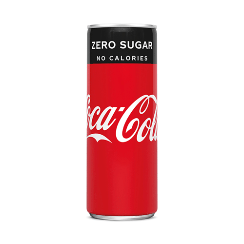 Blikje Coca-Cola zero, 250 ml