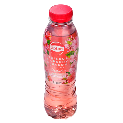 Lipton Herbal Ice Tea Hibiscus & Cherry Blossom fles 50cl
