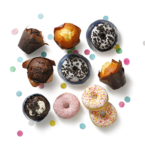 Traktatiemix muffins en donuts