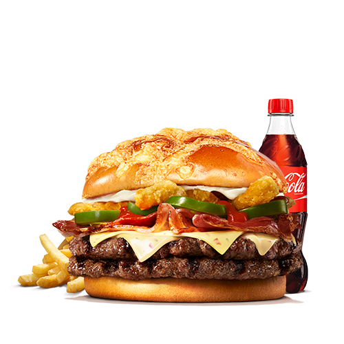 Cheesy & Spicy Double Bacon King Menu