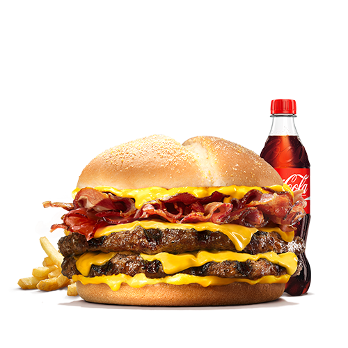 Cheddar Double Bacon King Menu