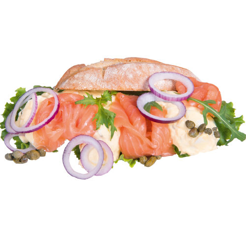 Smoked salmon ciabatta