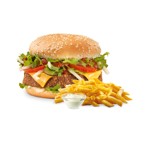 Vegan Cheeseburger menu (single)