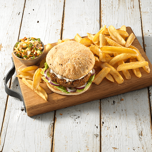 Premium Black Angus burger menu