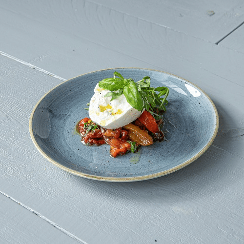 Peperonata e burrata