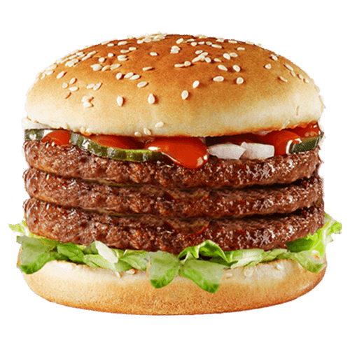 Triple beef burger