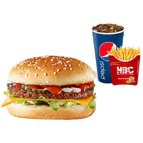 Cheese burger menu