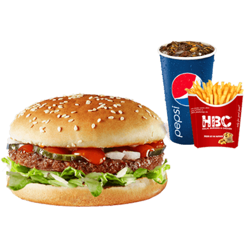 Beef burger menu