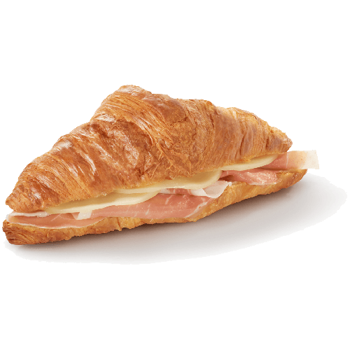 Belegde croissant ham-provolone