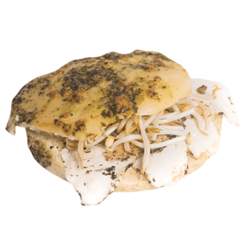 Focaccia gemarineerde kip