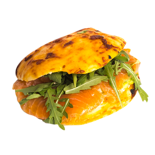 Focaccia gerookte zalm