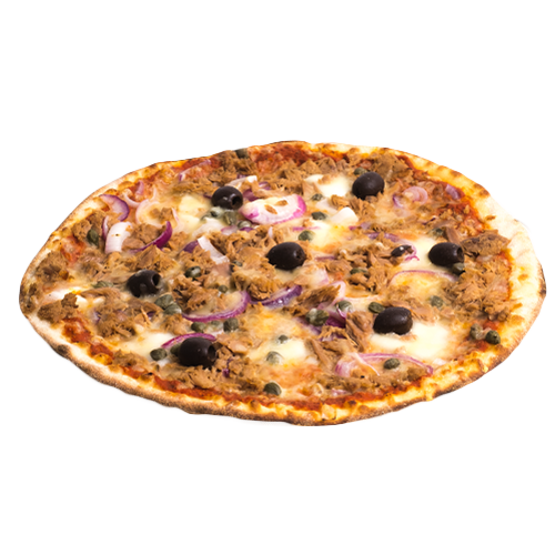 Pizza tonijn met keuze uit een drankje