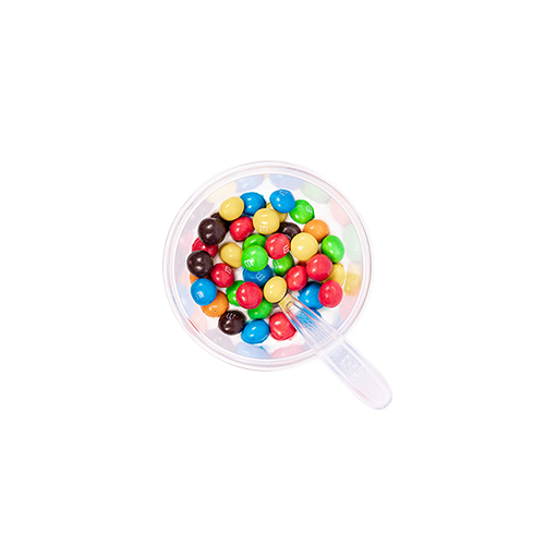 Yoghurt met M&M's