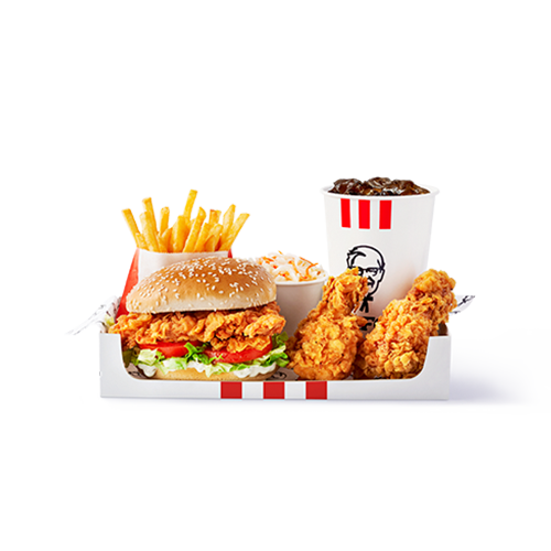 Zinger burger Boxmeal + 2 hot wings
