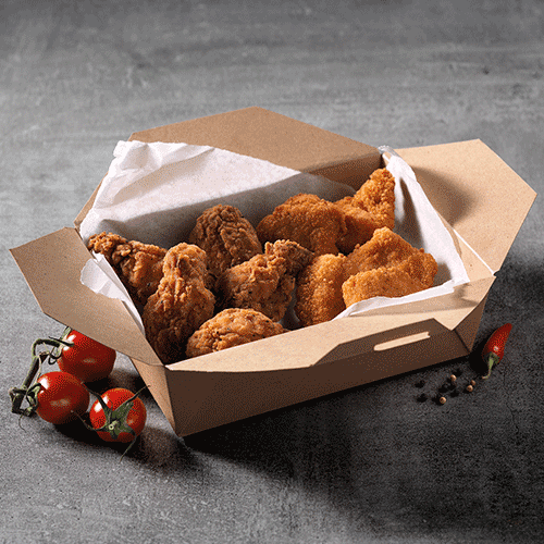 10 hot wings or chicken fillet nuggets
