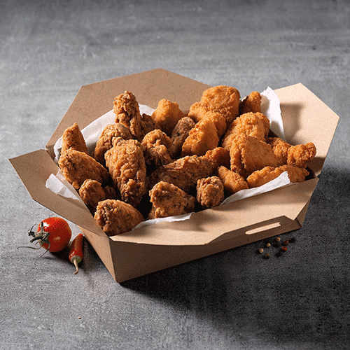 25 hot wings or chicken fillet nuggets