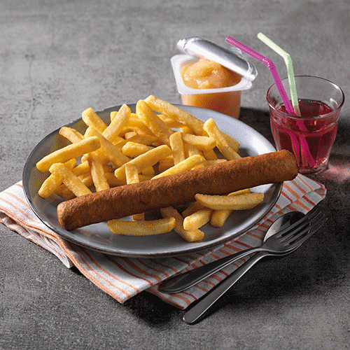 Kids menu chicken frikandel