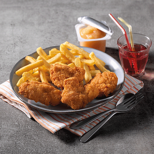 Kids menu chicken nuggets