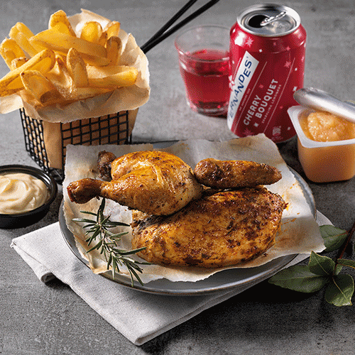 Half a roast chicken combo menu