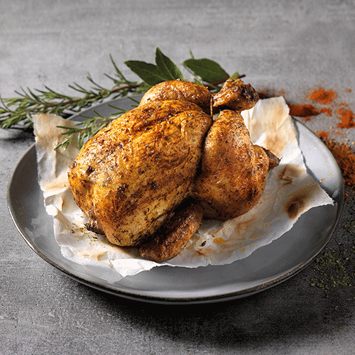 Whole roast chicken