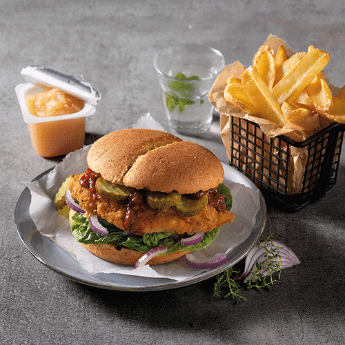 Chicken burger menu