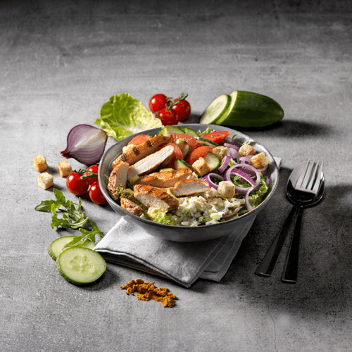 Grilled chicken - vadouvan salad
