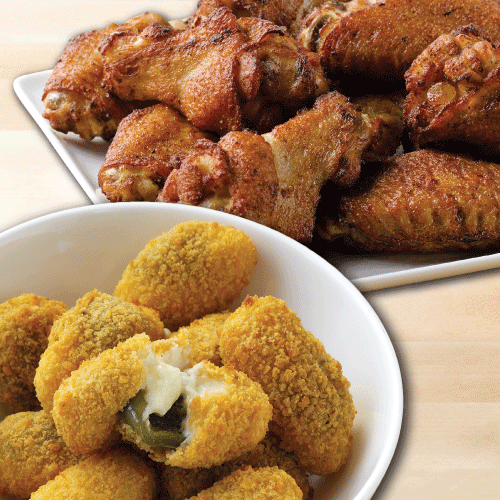 Jalapeño Bites met wings