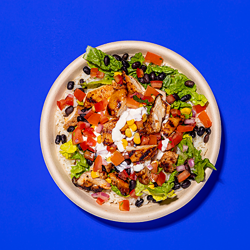 Gegrilde kip burrito bowl