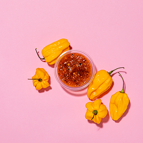 Fiery yellow habanero, warning!