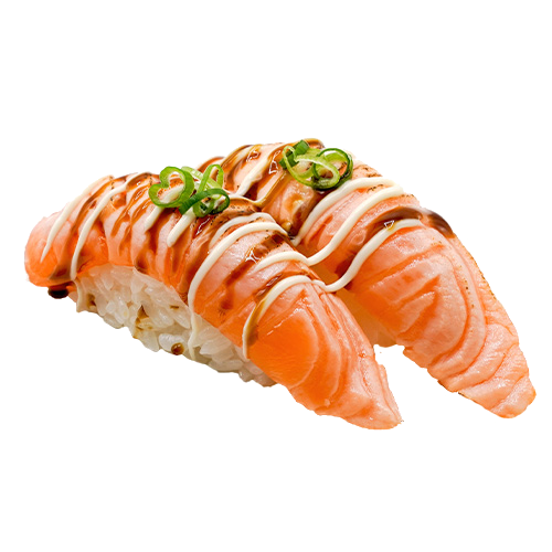 Seared salmon nigiri