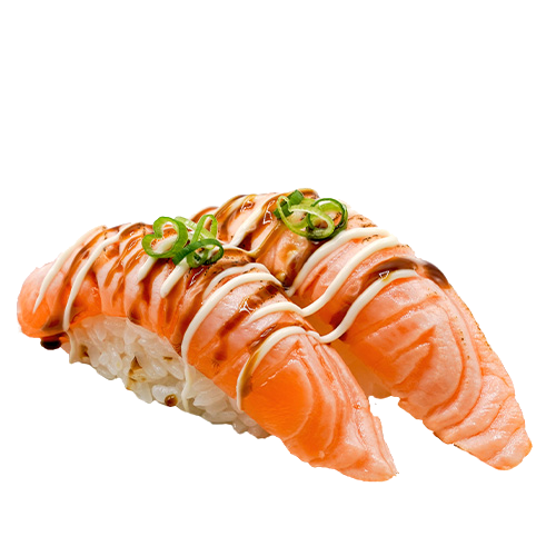 Seared salmon nigiri