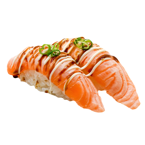 Seared salmon nigiri