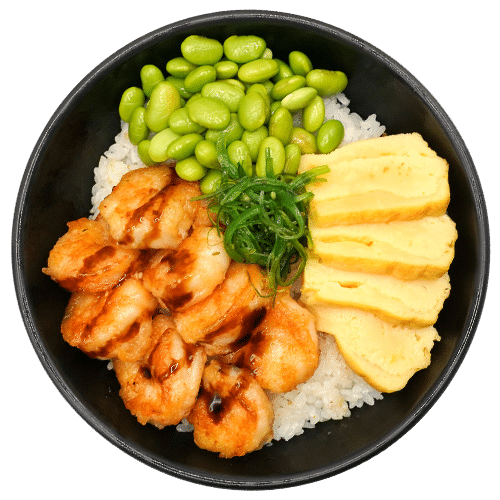 Grilled shrimps bowl