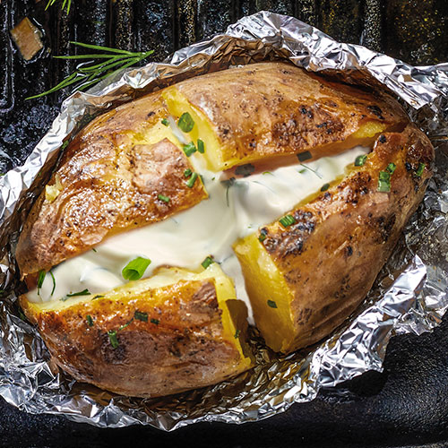 Jacket potato with tartar sauce