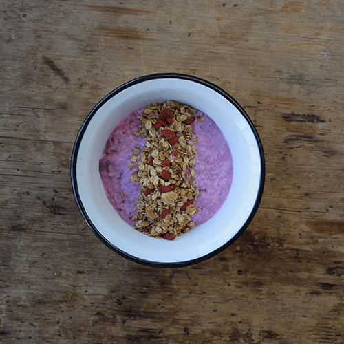 Pink power oats goji and raspberry