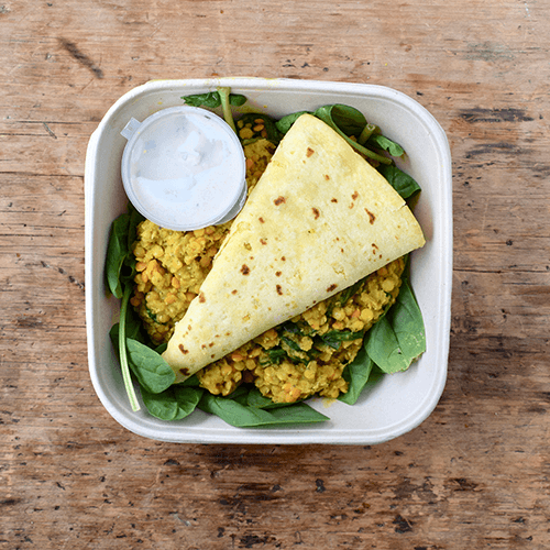 Meal box - spinach egg wrap
