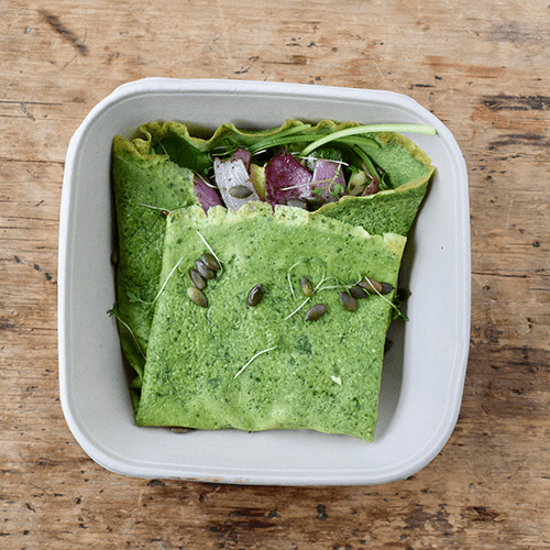 Meal box - spinach lentil curry
