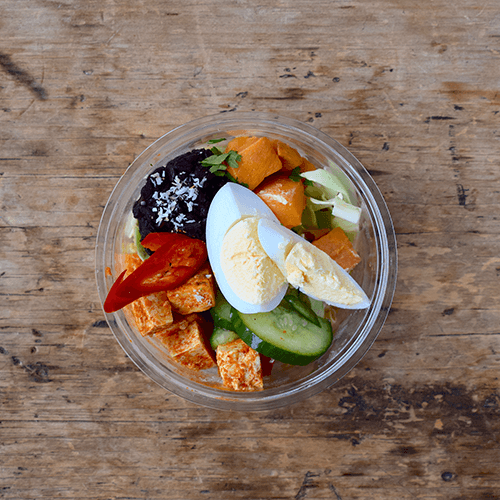Salad asian poke klein, vegetarisch