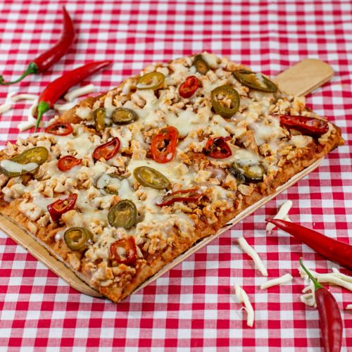 SUGO pizza chicken and jalapeño