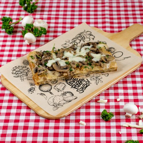 SUGO slice mushroom-truffle and mozzarella