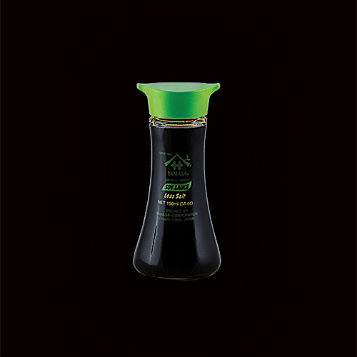 Bottle of soy less salt