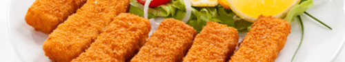 Verse vis menu gefrituurd, gepaneerd in meel