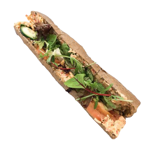 Broodje huisgemaakte krabsalade