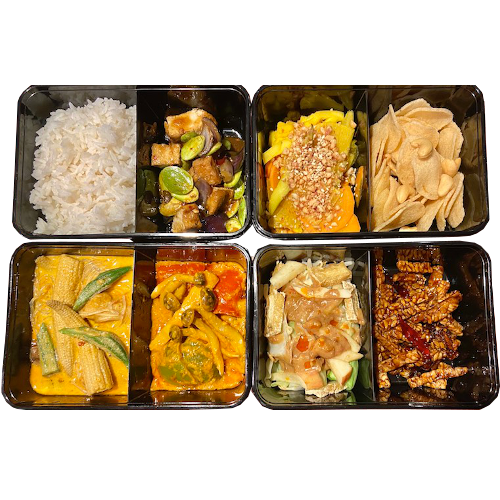 Malaysian rice table vegan