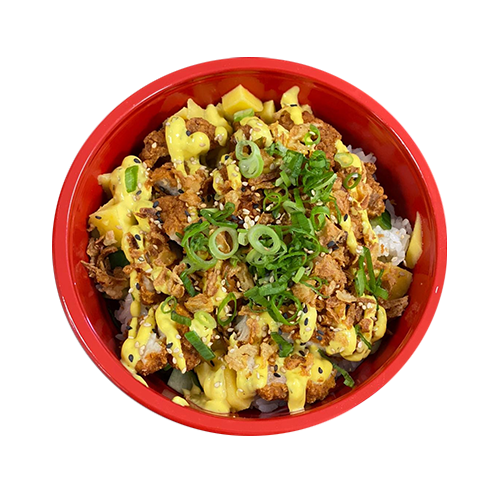 Poké bowl mango Karaage