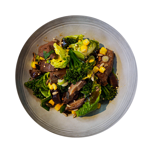 Gezonde ossenhaas salade