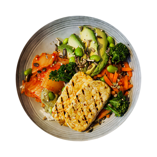 Bowl tempeh kimchi - koud