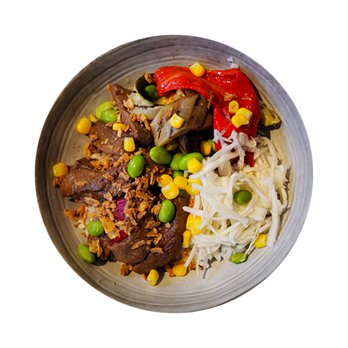 Beef ginger bowl - warm