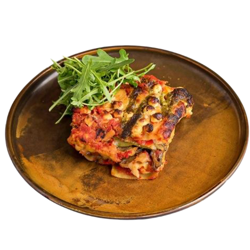 Geitenkaas en groente lasagne