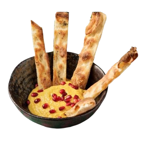 Hummus vadouvan with flatbread